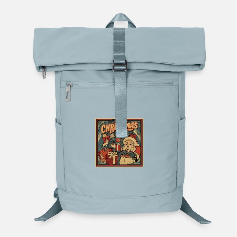 Vintage Weihnachtsmann Geschenkzeit Laptop-Rucksack 