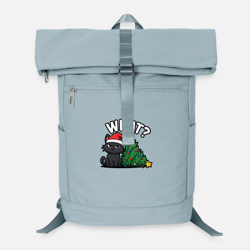 Drôle de chat Noël Cheer Sac à dos ordinateur