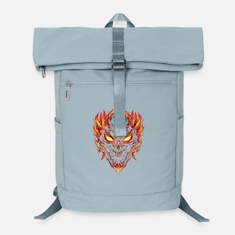Fire Demon Mask Flame Cult Laptop Backpack