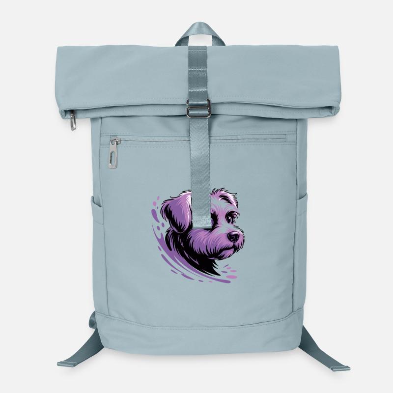 Purple Pup Splash Portrait Laptop-Rucksack 