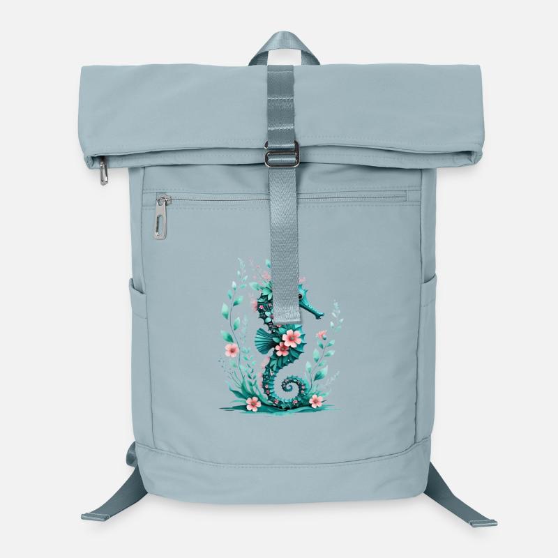 FloreArt floral hippocampe Sac à dos ordinateur