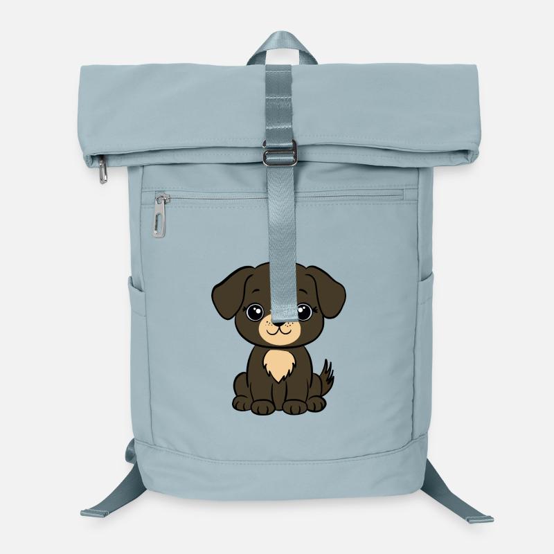 Chiot brun - Sac à dos ordinateur - bleu glacier