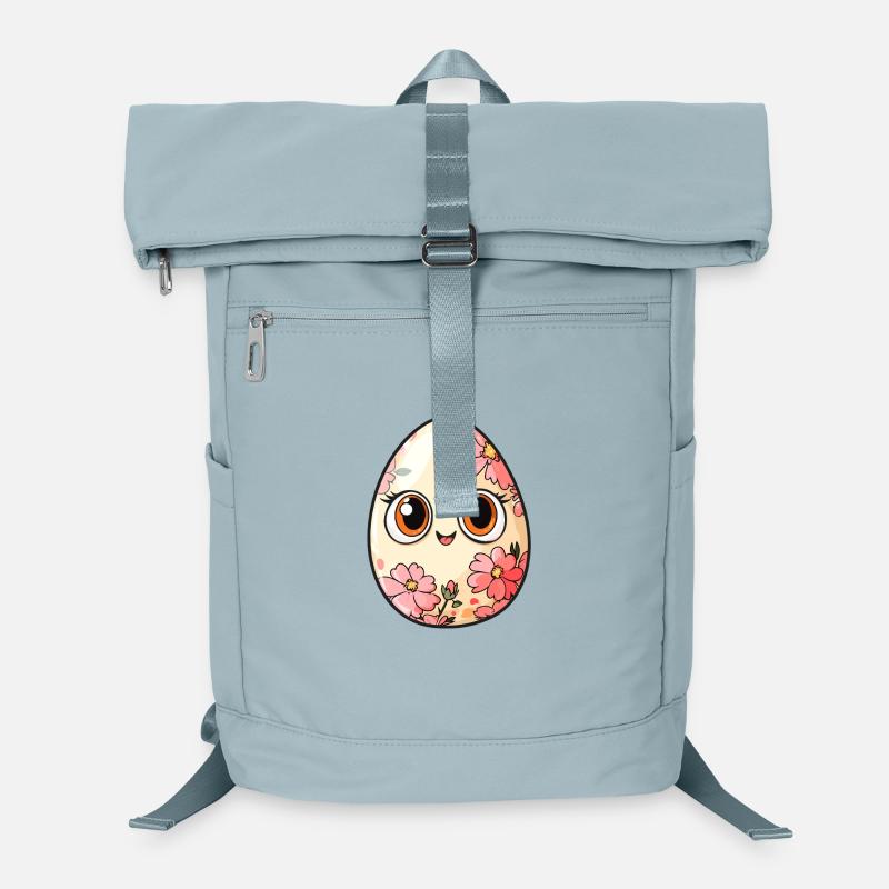 Kawaii Osterei mit Blumen Laptop-Rucksack 