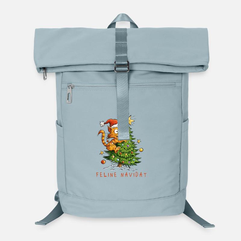 Chat de Noël Navidad Félin Sac à dos ordinateur