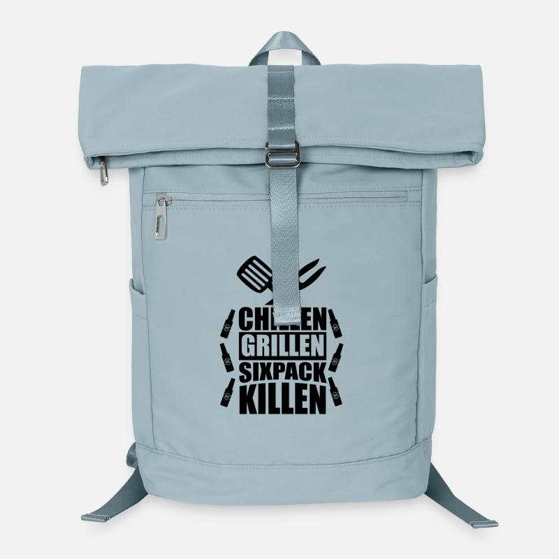 Chillen Grillen Six pack Killen - Lustiger Spruch Sac à dos ordinateur