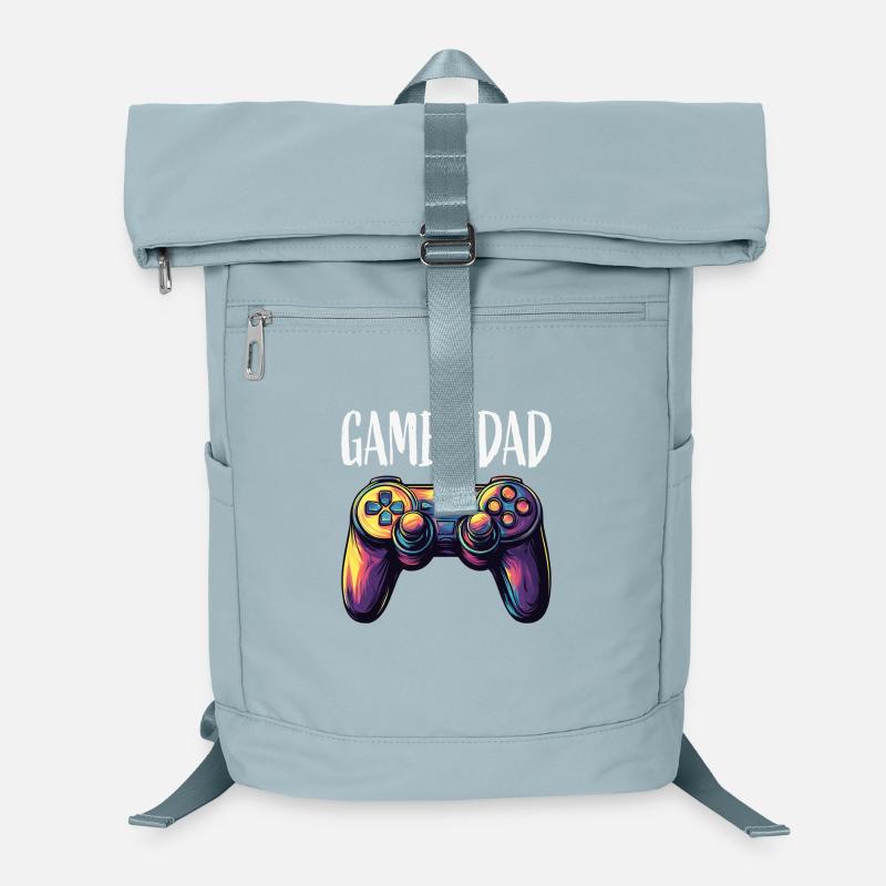 Gamer Dad Controller Neon Laptop Backpack