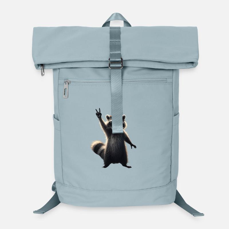 Cooler Waschbär mit Sonnenbrille Motiv Laptop-Rucksack 