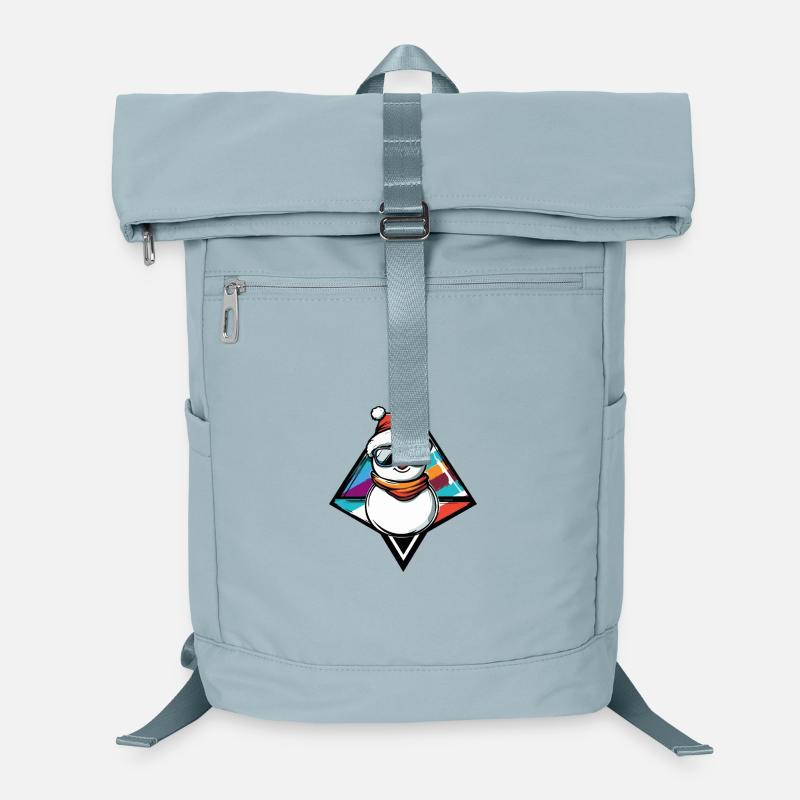 Schneemann mit Sonnenbrille Comic Laptop-Rucksack 