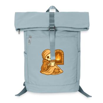 Cozy Kamin Skelett – Warm & Relaxed - Laptop-Rucksack  - Eisblau - Vorne