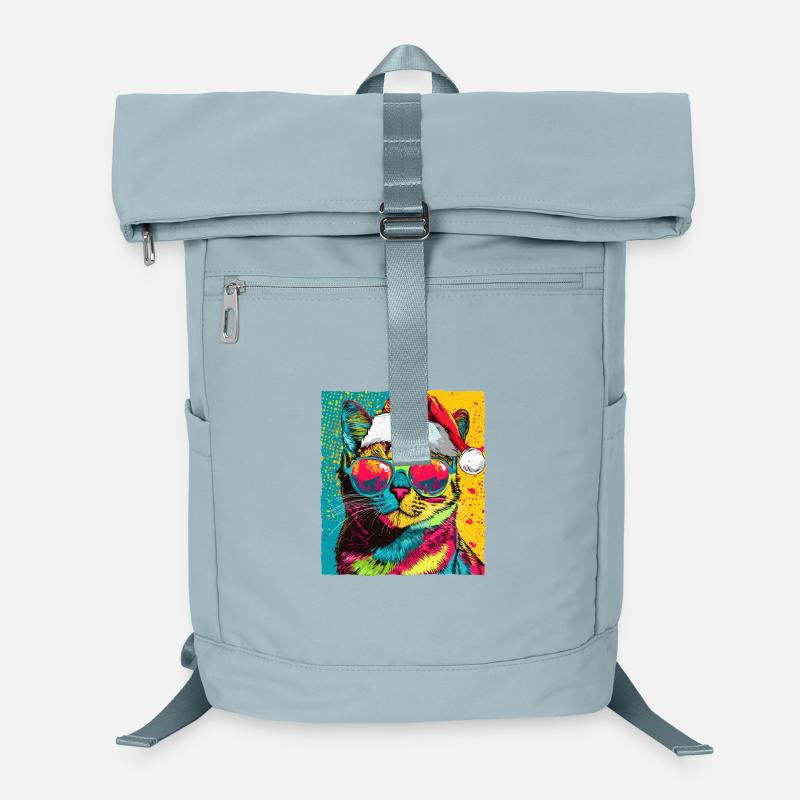 Portrait de Noël du chat Sac à dos ordinateur