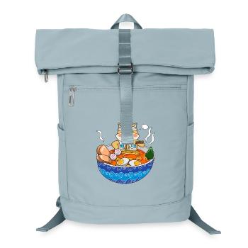 Kawaii Anime Shiba Inu Ramen Japanese Noodle Dog G - Laptop Backpack - ice blue - Front