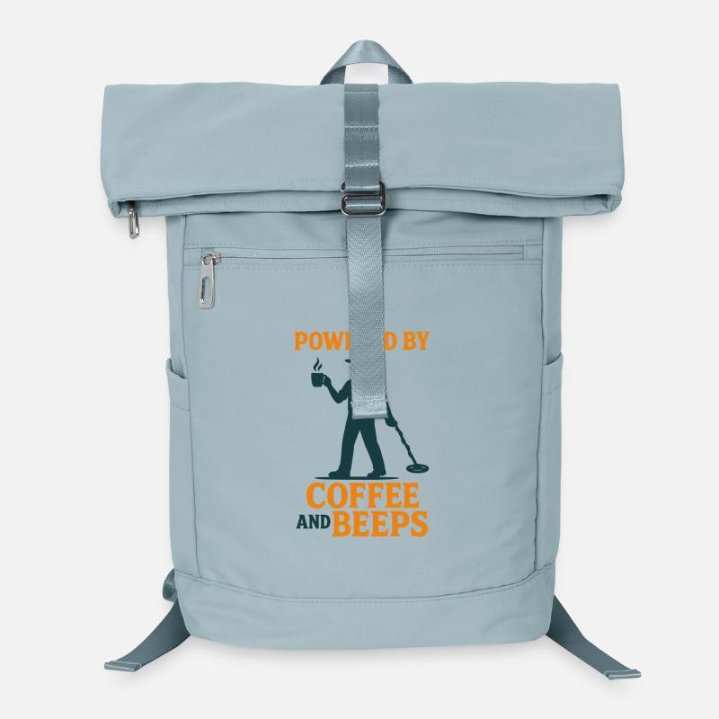 Powered By Coffee And Beeps Metal Detecting Laptop Backpack