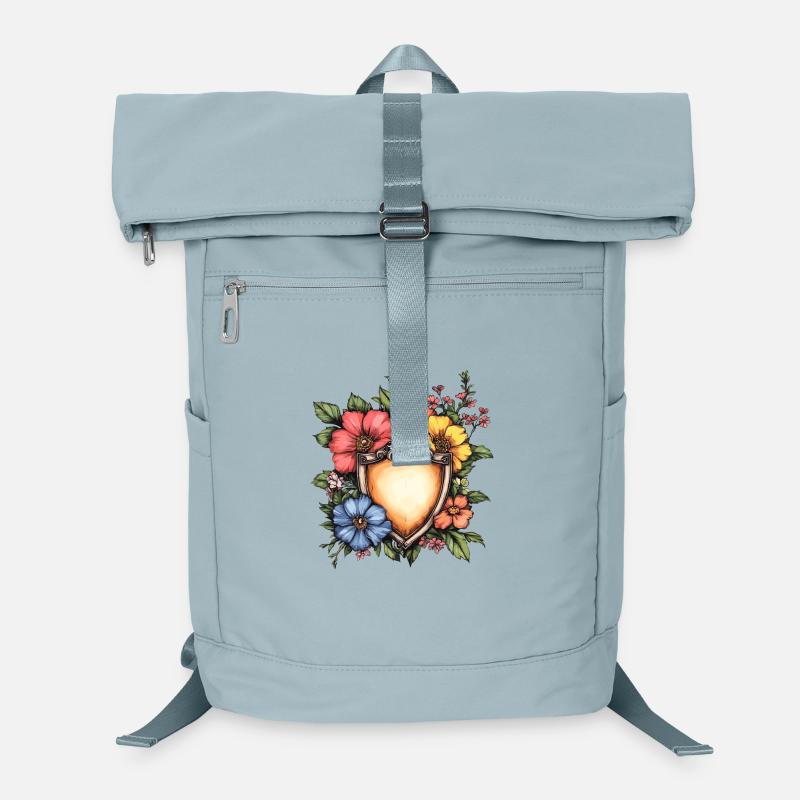 Signe floral dans un jeu de couleurs Sac à dos ordinateur
