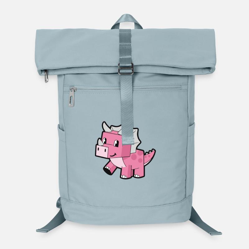 Dinosaure  Cube Rose Kawaii Sac à dos ordinateur