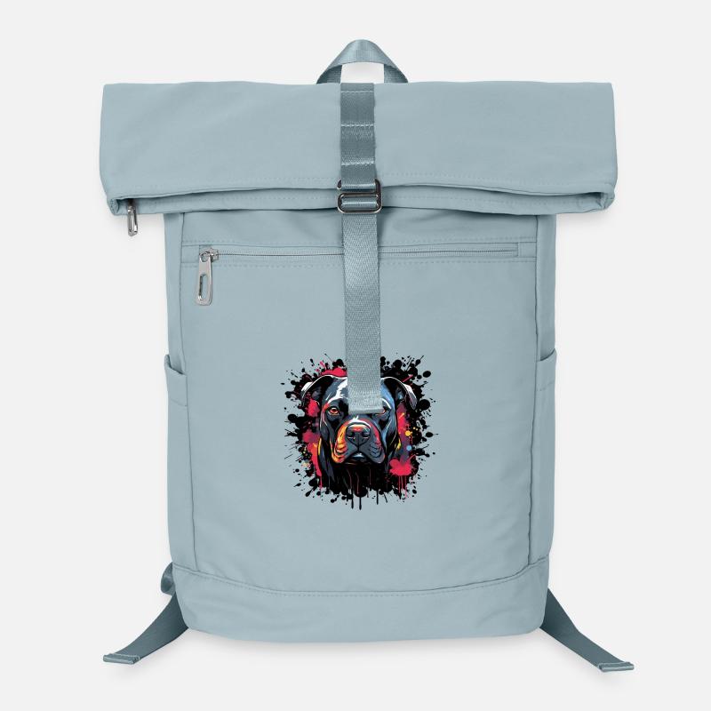 Color explosion Pitbull portrait Laptop Backpack