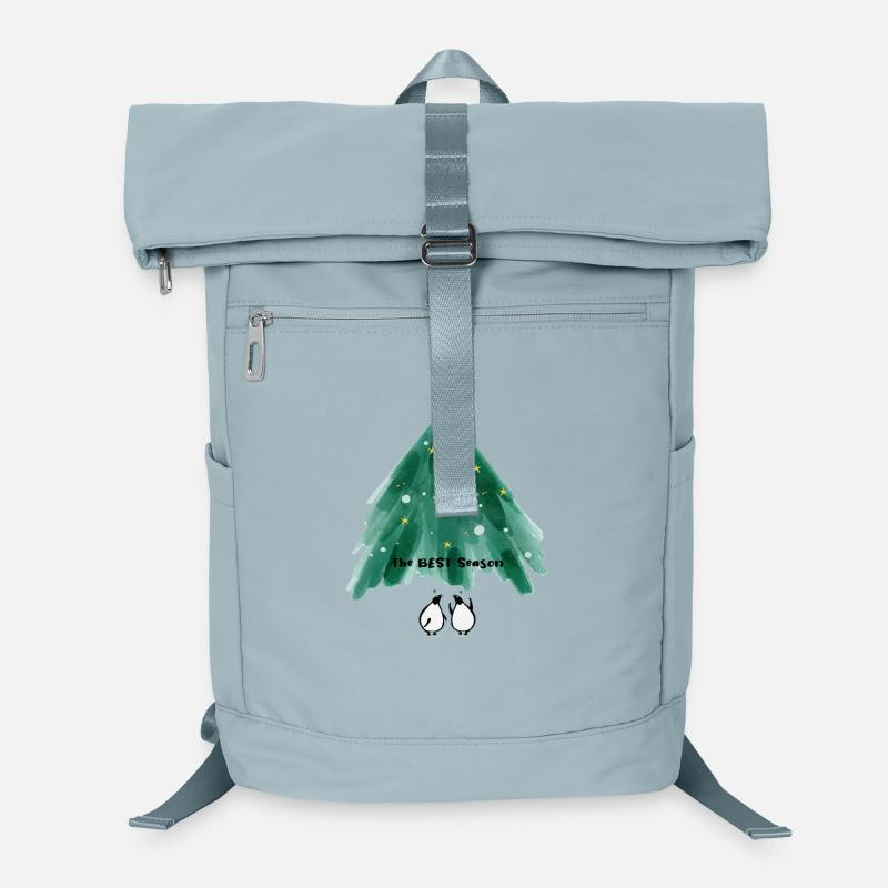 Cute penguins under the Christmas tree Laptop Backpack