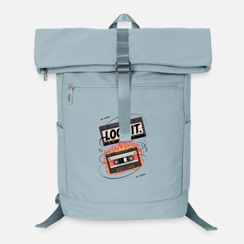 Cassette rétro avec design de flamme « Loop It » Sac à dos ordinateur