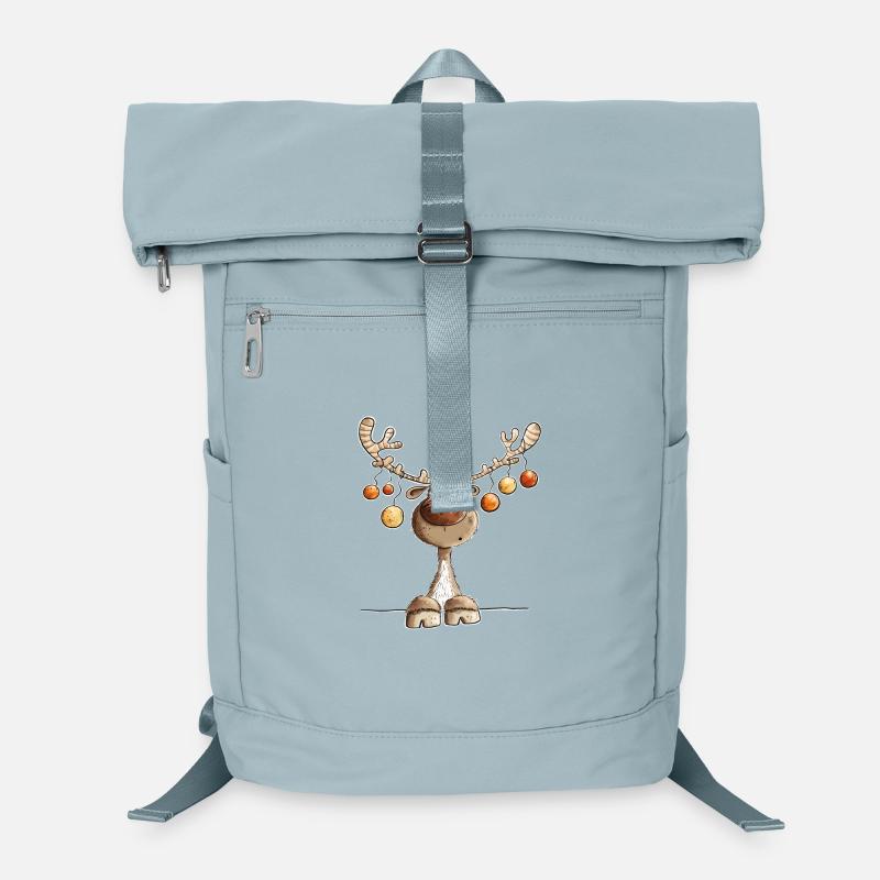 Cute Reindeer with Christmas Baubles Laptop Backpack
