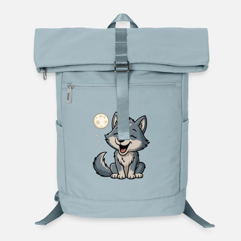 Mondlicht Wolfchen Kuschel Laptop-Rucksack 