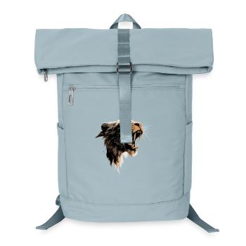 Saber-toothed tiger Smilodon Big cat Sabertooth tiger - Laptop Backpack - ice blue - Front