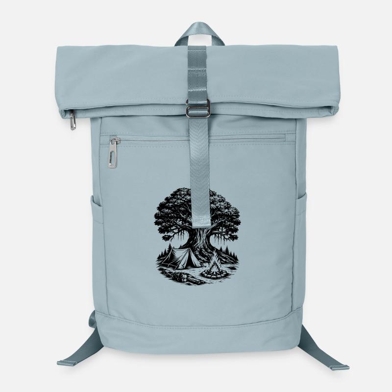 Camping Zelt Wald Baum Laptop-Rucksack 