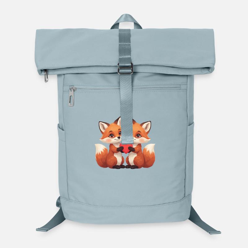 Fuchspaar mit Herz Laptop-Rucksack 