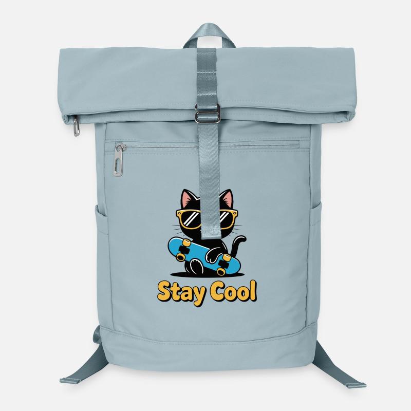 Chat patineur Reste Cool Sac à dos ordinateur