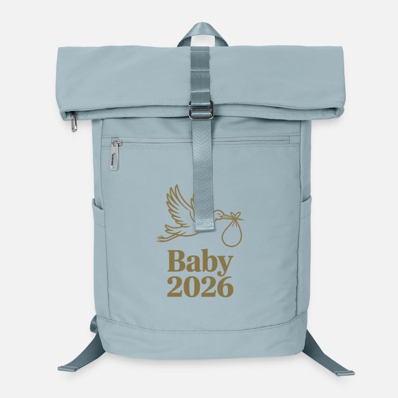 Baby 2026 Storch Geburt Verkündung Laptop-Rucksack 