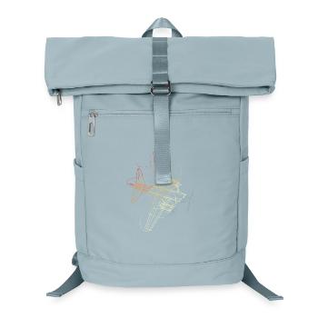 Dessin rétro d’avion - Sac à dos ordinateur - bleu glacier - Devant