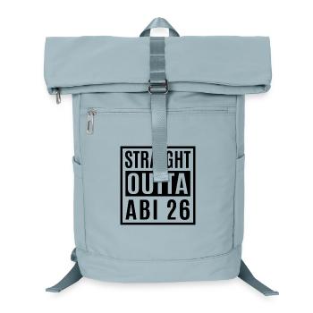Straight outta Abi 2026 - Abitur - Geschenk - Laptop-Rucksack  - Eisblau - Vorne