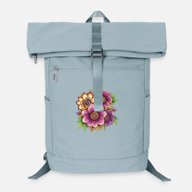 Bright Floral Blooms Laptop Backpack