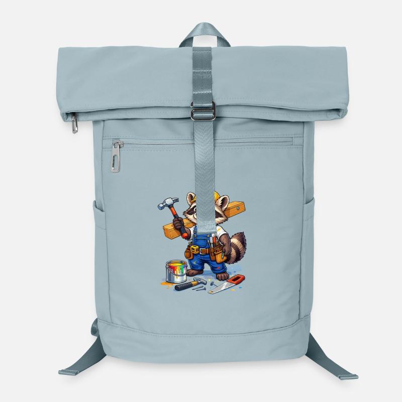 Construction Raccoon in workshop look Laptop Backpack