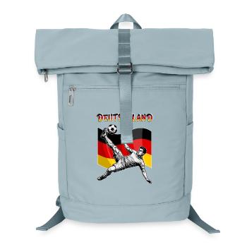 Football Allemagne Drapeau Vue de pied aérien - Sac à dos ordinateur - bleu glacier - Devant