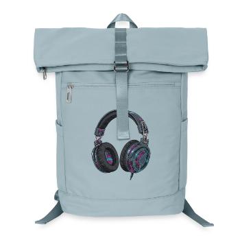 Retro Headphones Techno DJ 90s Music Style - Laptop Backpack - ice blue - Front