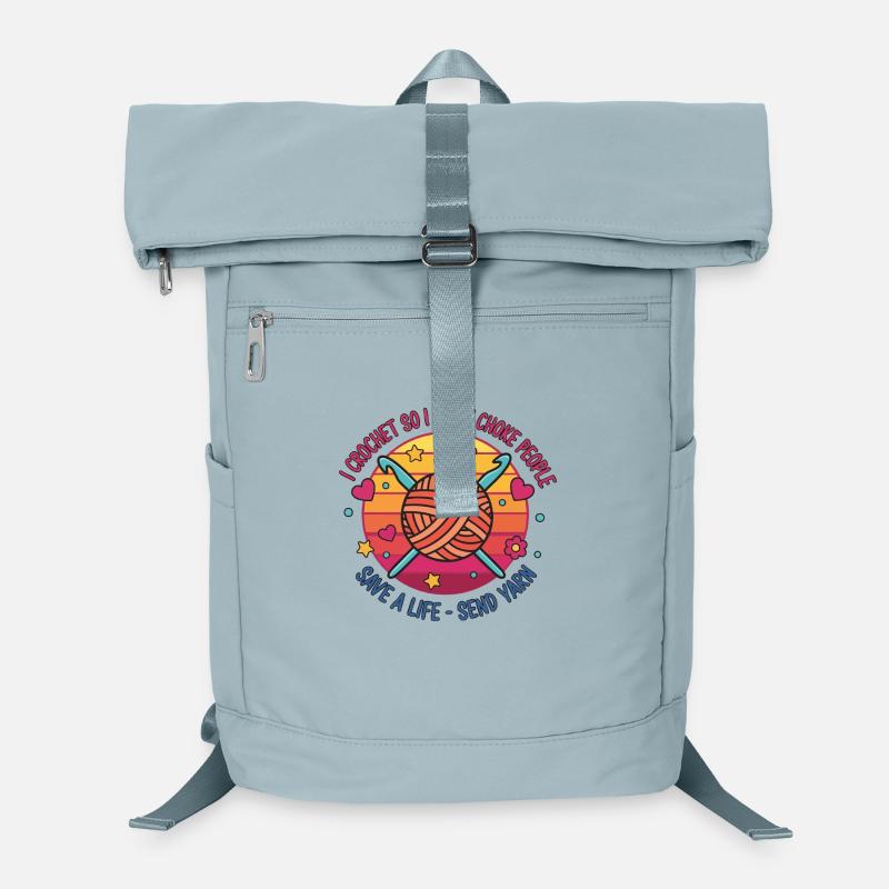 I Crochet So I Dont Choke People Save A Life Laptop Backpack