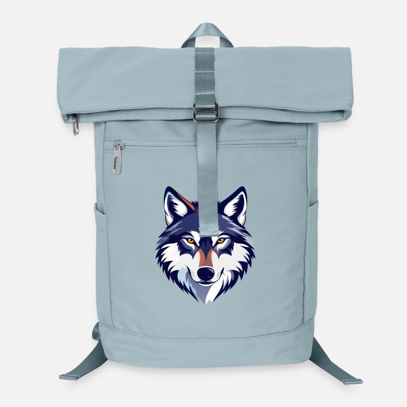 Wolf Gaze Wolf Head Wolf Head Motif Laptop Backpack