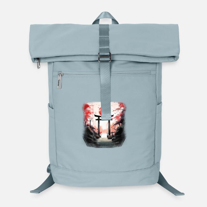 Red Torii on Autumn Trail Laptop Backpack