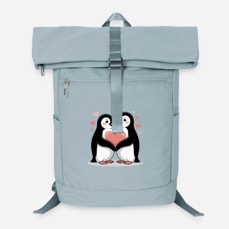 Penguin Couple Valentine's Day Laptop Backpack