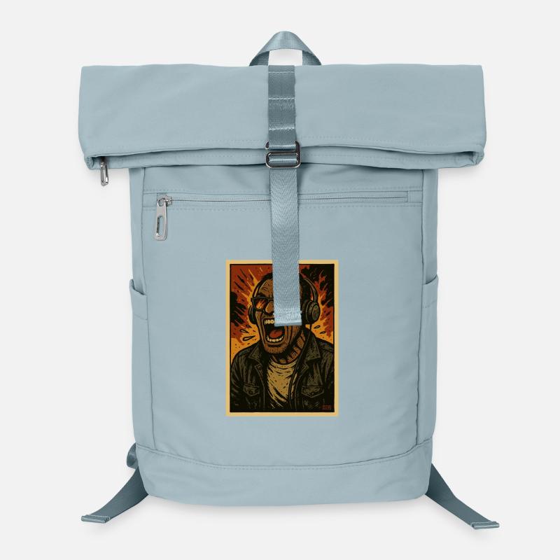 Headphone Singer Flames Laptop Backpack