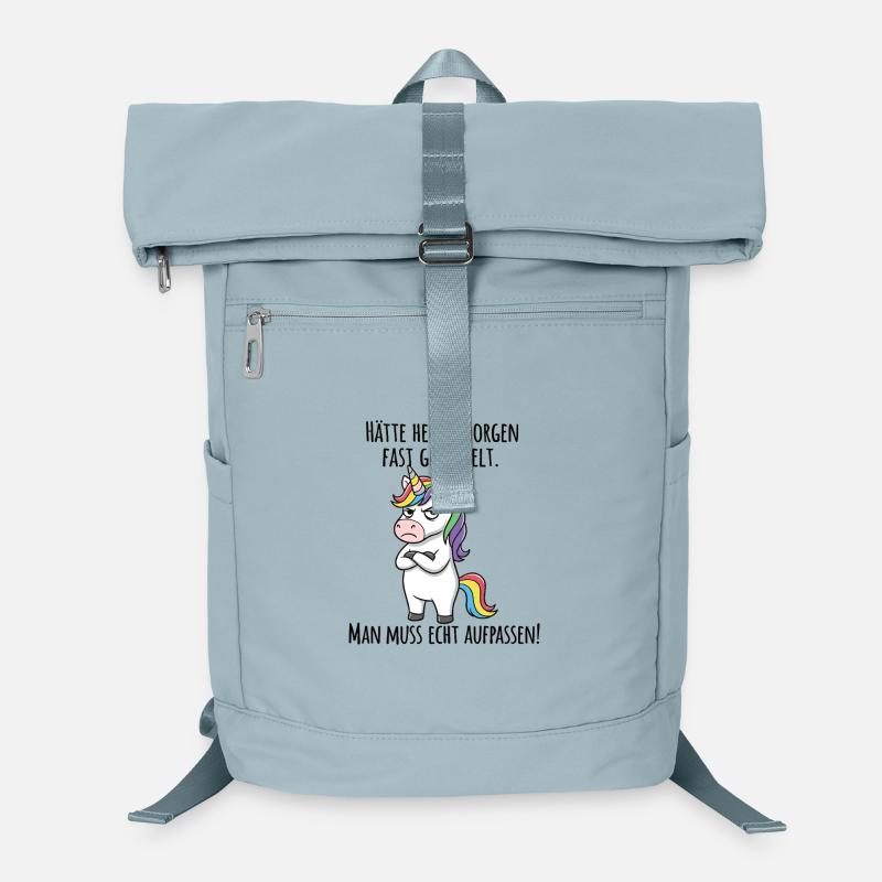 Fast gelächelt – Grummeliges Einhorn Morgenmuffel Sac à dos ordinateur