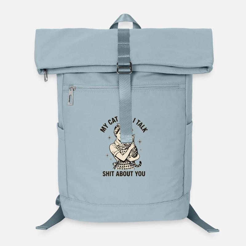 Mon chat et moi parlons n’importe quoi – Design de maman de chat Sac à dos ordinateur