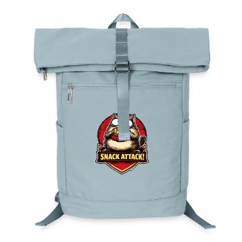 Snack-Attacke Katze mit Popcorn - Laptop-Rucksack  - Eisblau - Vorne