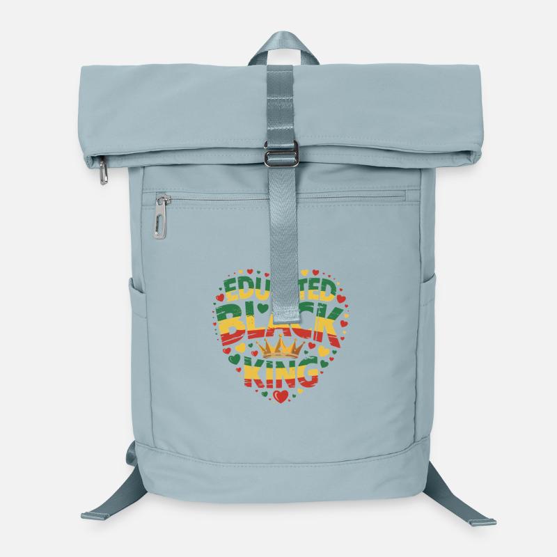 Gebildeter Schwarzer König | Afro-Pride-Zitat | Schwarz Laptop-Rucksack 