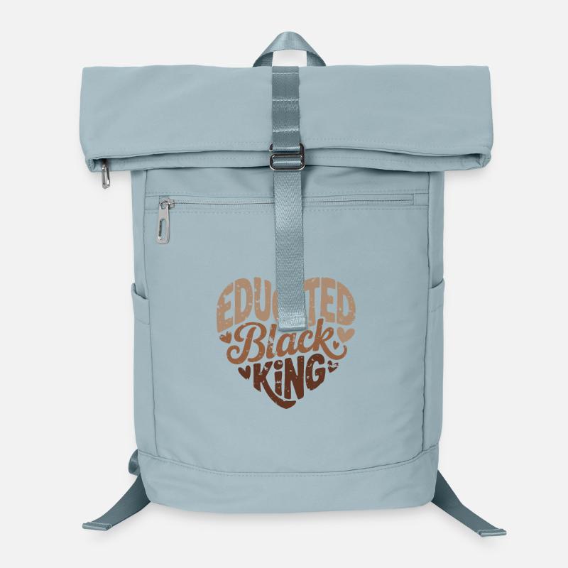 Gebildeter Schwarzer König | Afro-Pride-Zitat | Schwarz Laptop-Rucksack 