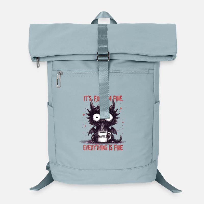 Its Fine Im Fine Kaffee Drachen Laptop-Rucksack 