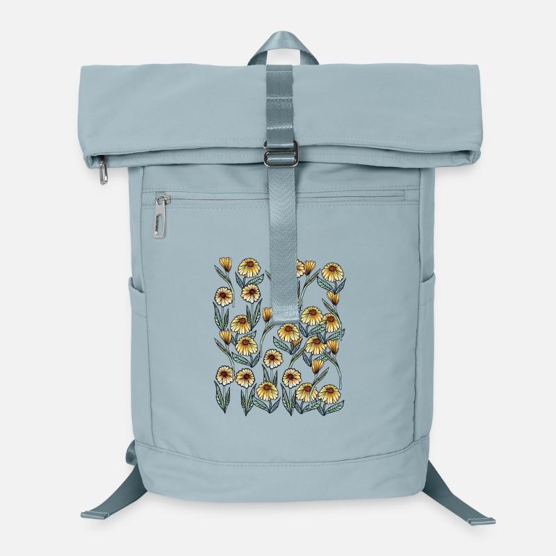 Sunlit Daisy Floral Pattern Laptop Backpack