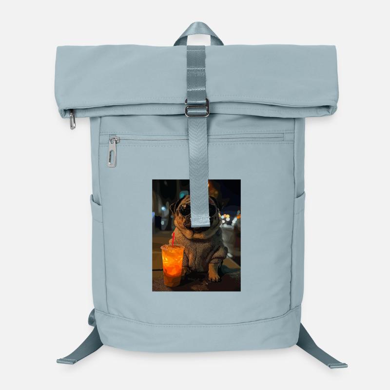 Mops mit Eisdrink Laptop-Rucksack 