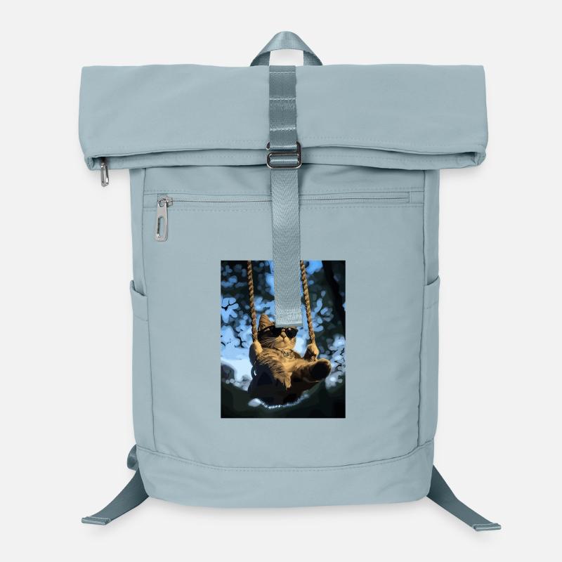 Cat swinging in the sunlight Laptop Backpack