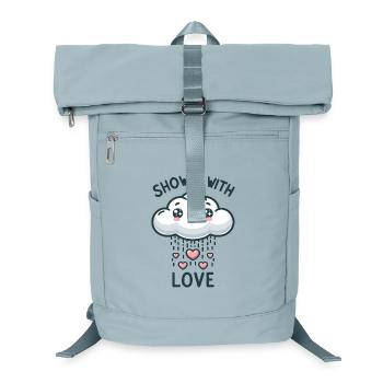 Regenwolke der Liebe mit Herzen - Laptop-Rucksack  - Eisblau - Vorne