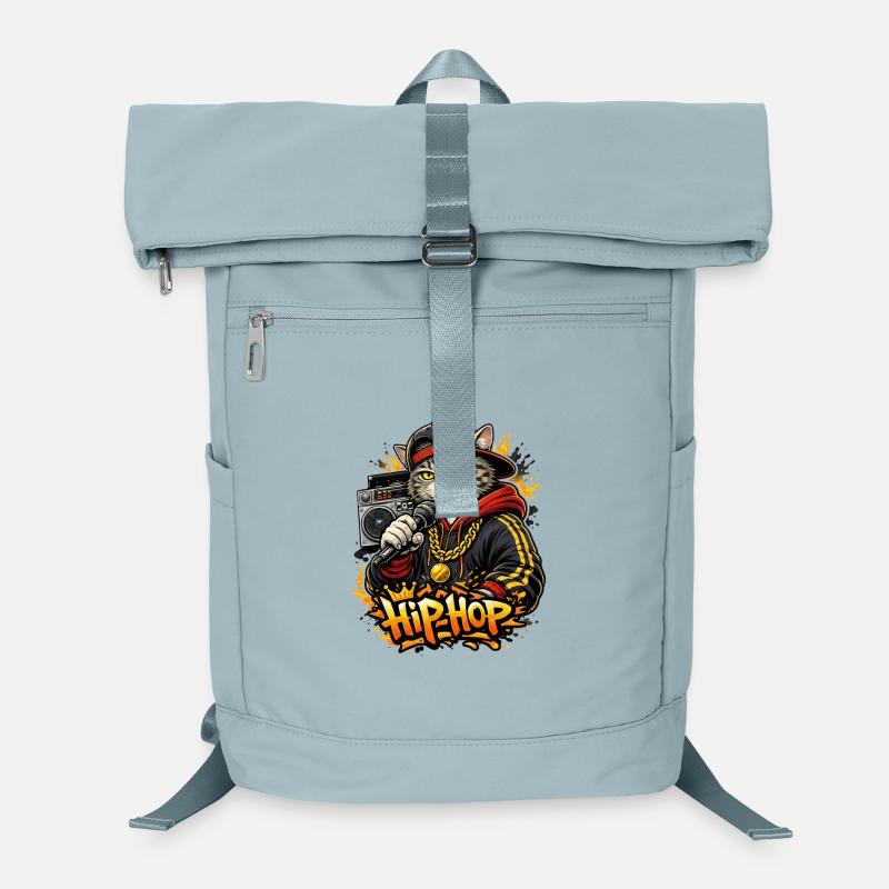 HipHop Cat with Microphone Laptop Backpack